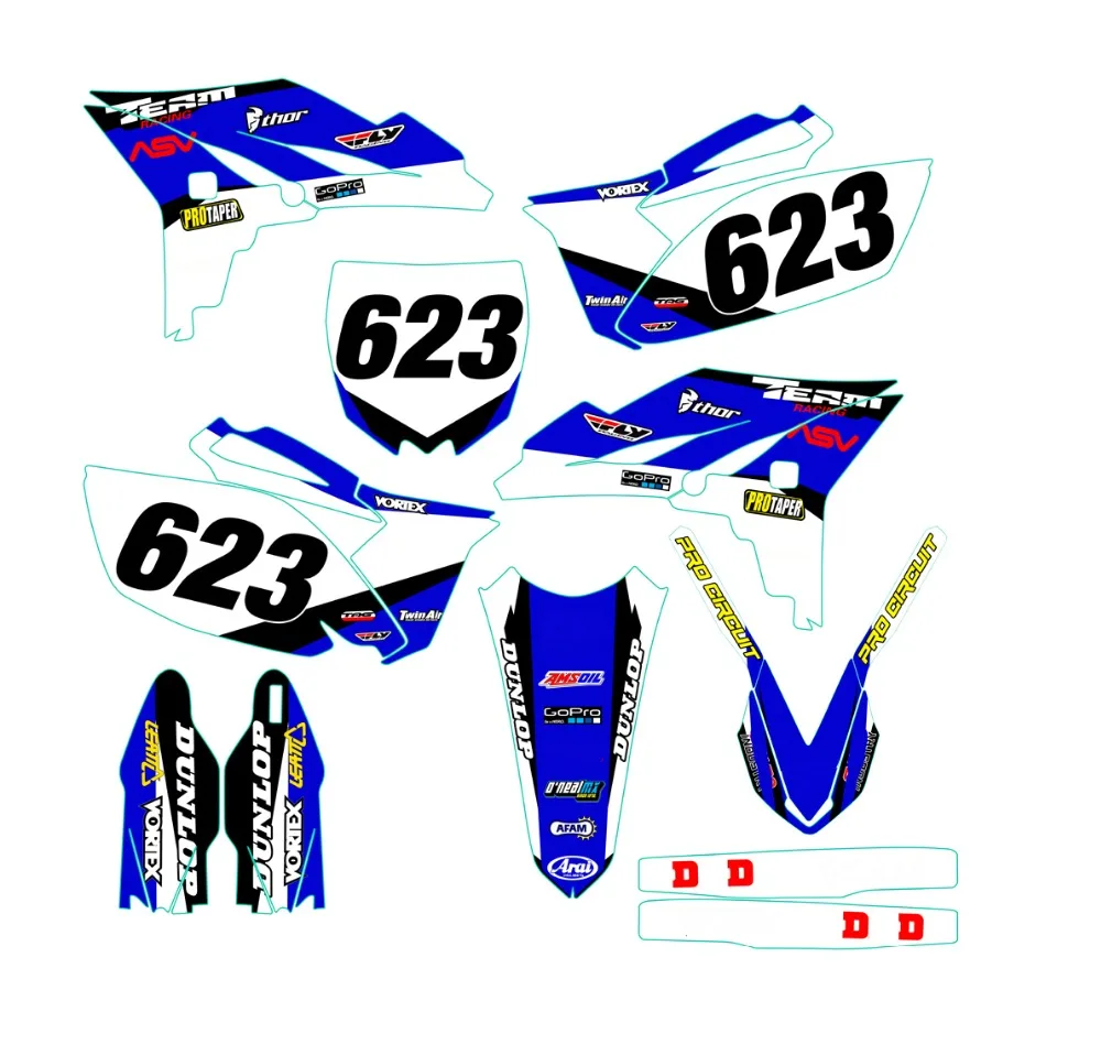 

Graphic Decals Kit For Yamaha YZF250 YZ250F YZF 250 YZ 250F 2010 2011 2012 2013 Complete Team Background Stickers
