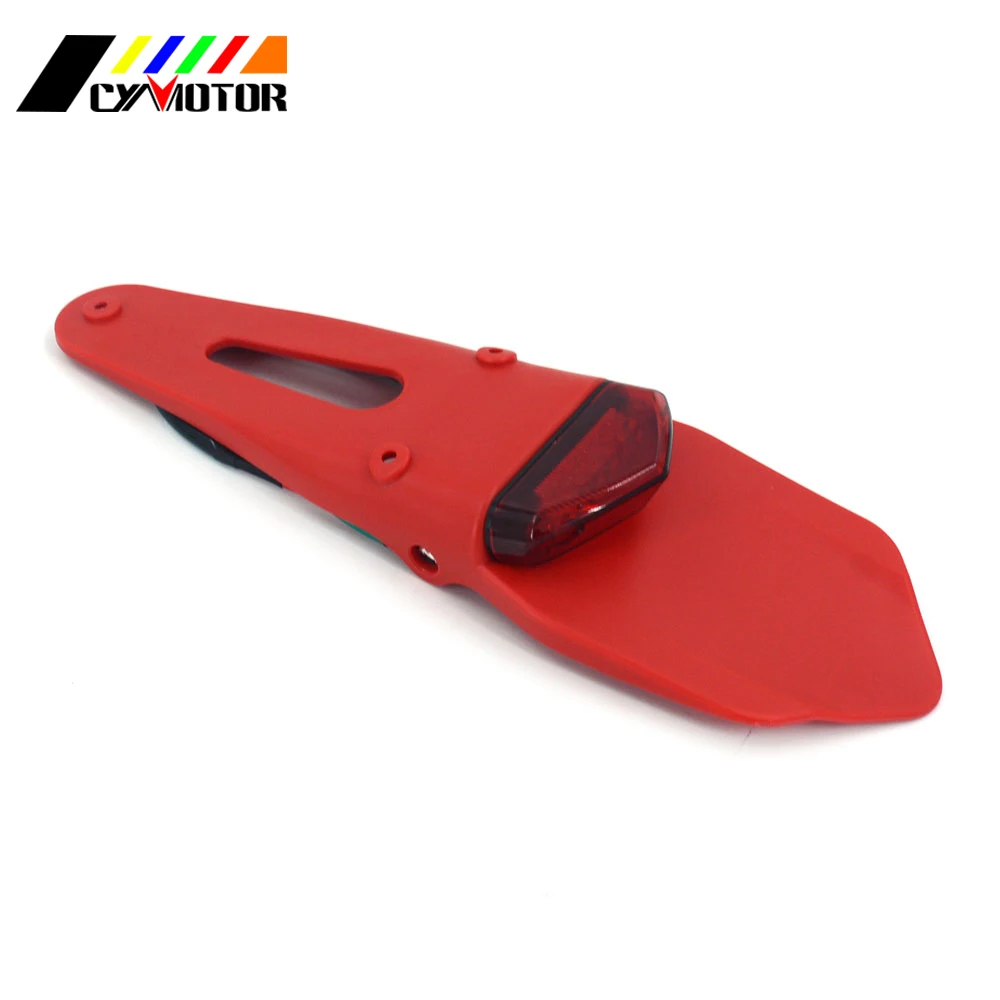 Заднее крыло мотоцикла с фонариком для YAMAHA KAWASAKI SUZUKI YZ YZF KX KLX KXF RM RMZ 125 150 200 250 300 350 400