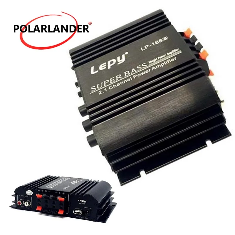 

12V Hi-Fi Lepy LP168S Digital Car Amplifier Power Subwoofer Auto Audio Bass Output Stereo Sound WithAUX Function Loudspeaker