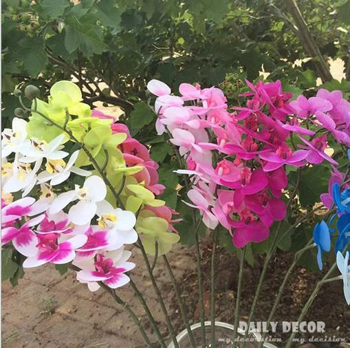 MINI Real touch 12 head artificial silicone butterfly orchids wholesale