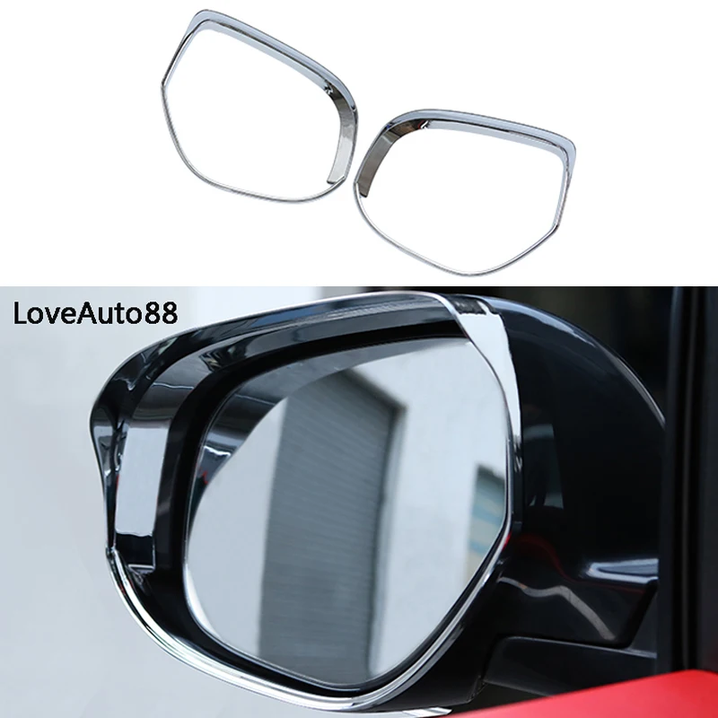 

2Pcs/Set ABS Chrome Car Rear View Mirror Shield Sun Visor Shade Frame Cover Protector For Mitsubishi Outlander 2016 2017 2018