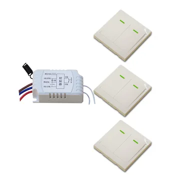 

AC220V RF Remote Control Switch System 3X Transmitter + 1 X Receiver 1CH Relay Smart Home Free Shipping
