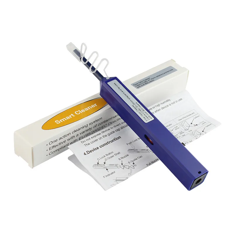 

5pcs Optical Fiber Communication tools one Click 1.25mm LC Connector Fiber Optic Cleaner and LC MU Optical Fiber Cleaning Pen