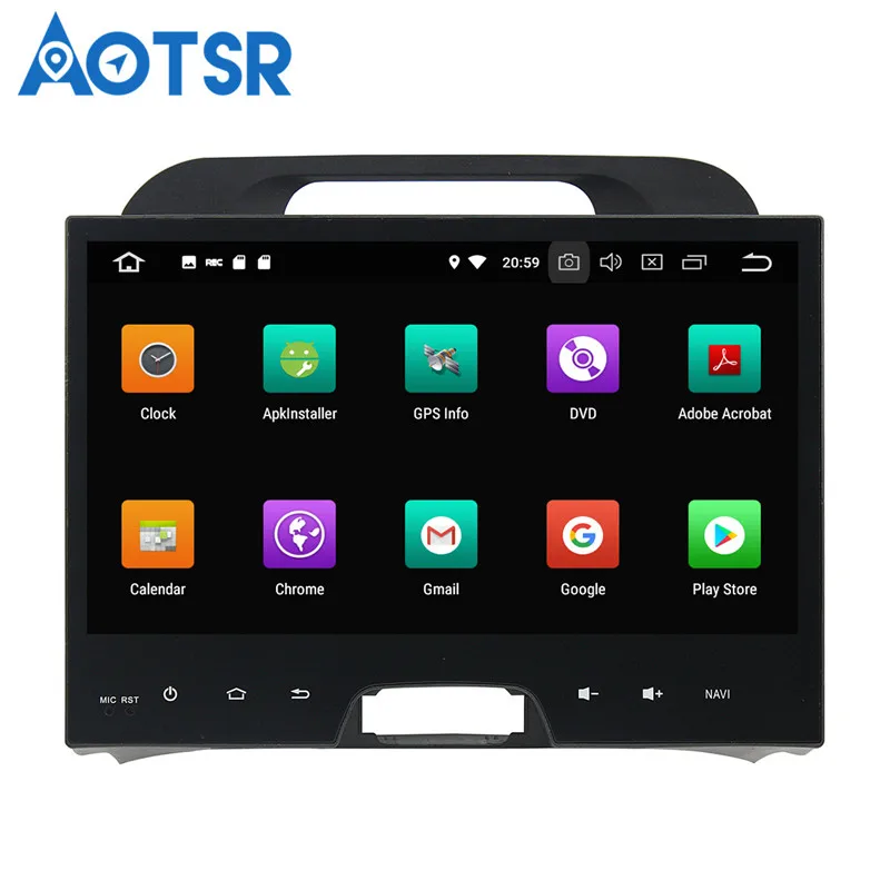 Excellent Aotsr Android 8.0 7.1 GPS navigation Car DVD Player For KIA Sportage 2010-2012 multimedia radio recorder 2 DIN 4GB+32GB 2GB+16GB 1