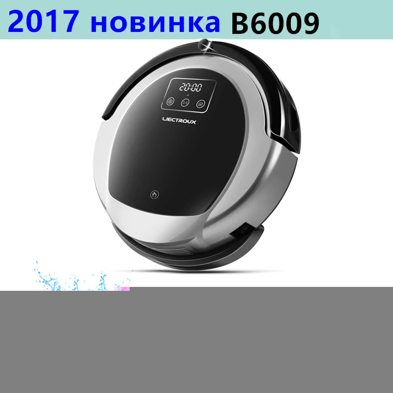 

New Robot Vacuum Cleaner B6009, 2D Map & Gyroscope Navigation,Memory,Low Repetition,Virtual Blocker,UV Lamp,Water Tank