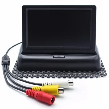 

50 Sets 4.3" TFT Color LCD Auto Parking Rearview camera monitor 4.3 inch Car Foldable camera Monitor