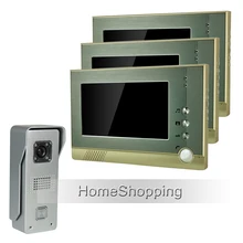 ENVÍO GRATIS Wired 7 pulgadas TFT Pantalla de Vídeo teléfono de Puerta de Intercomunicación Cámara de La Puerta del sistema Con 1 de Metal A Prueba de agua + 3 Monitores EN STOCK