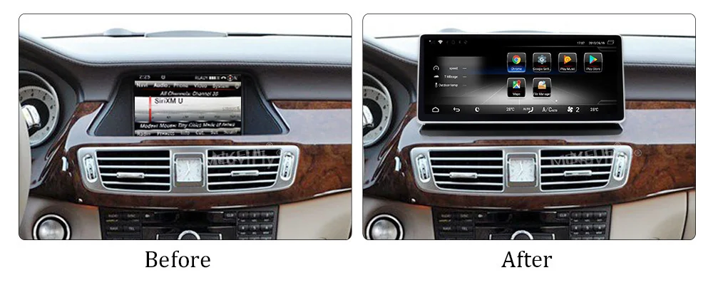 Best MEKEDE 10.25 inch 3+32 Android 7.1 Car GPS navigation multimedia player for Mercedes Benz CLS CLass 2011-2013 W218 4G LTE WIFI 6