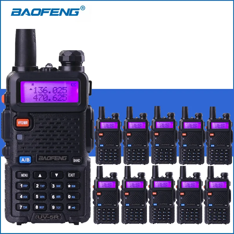 10 шт./лот Baofeng UV-5R VHF UHF портативная рация UV5R портативная двухсторонняя радиоантенна UV 5R портативная рация радиоприемопередатчик