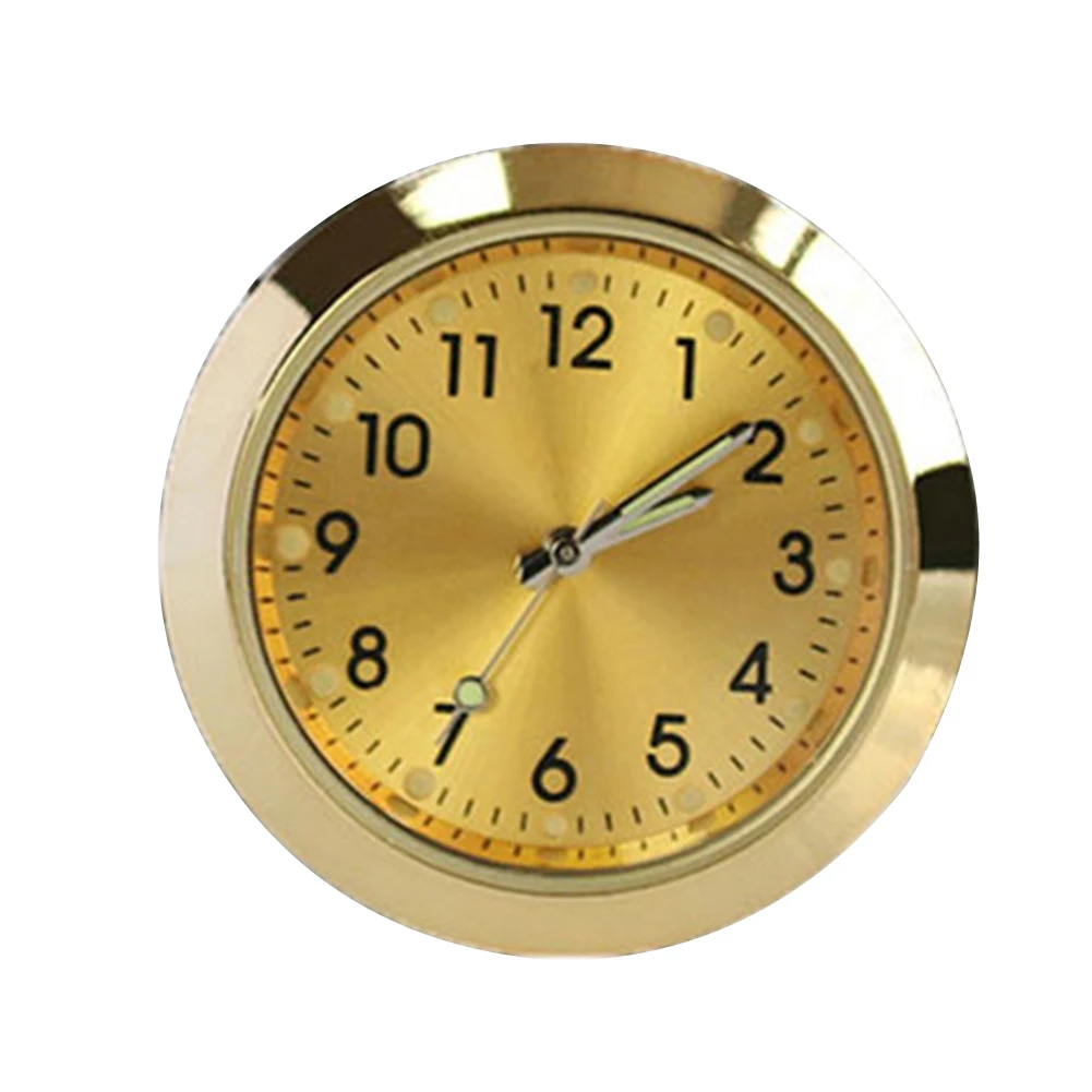 

Mini Analog Quartz Pocket Watch Clock Luminous Car Perfume Decor Accessories