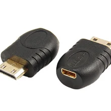 100 шт./лот Micro HDMI Женский к Mini HDMI Мужской HDMI конвертер адаптер Соединительная муфта для HD tv высокого качества