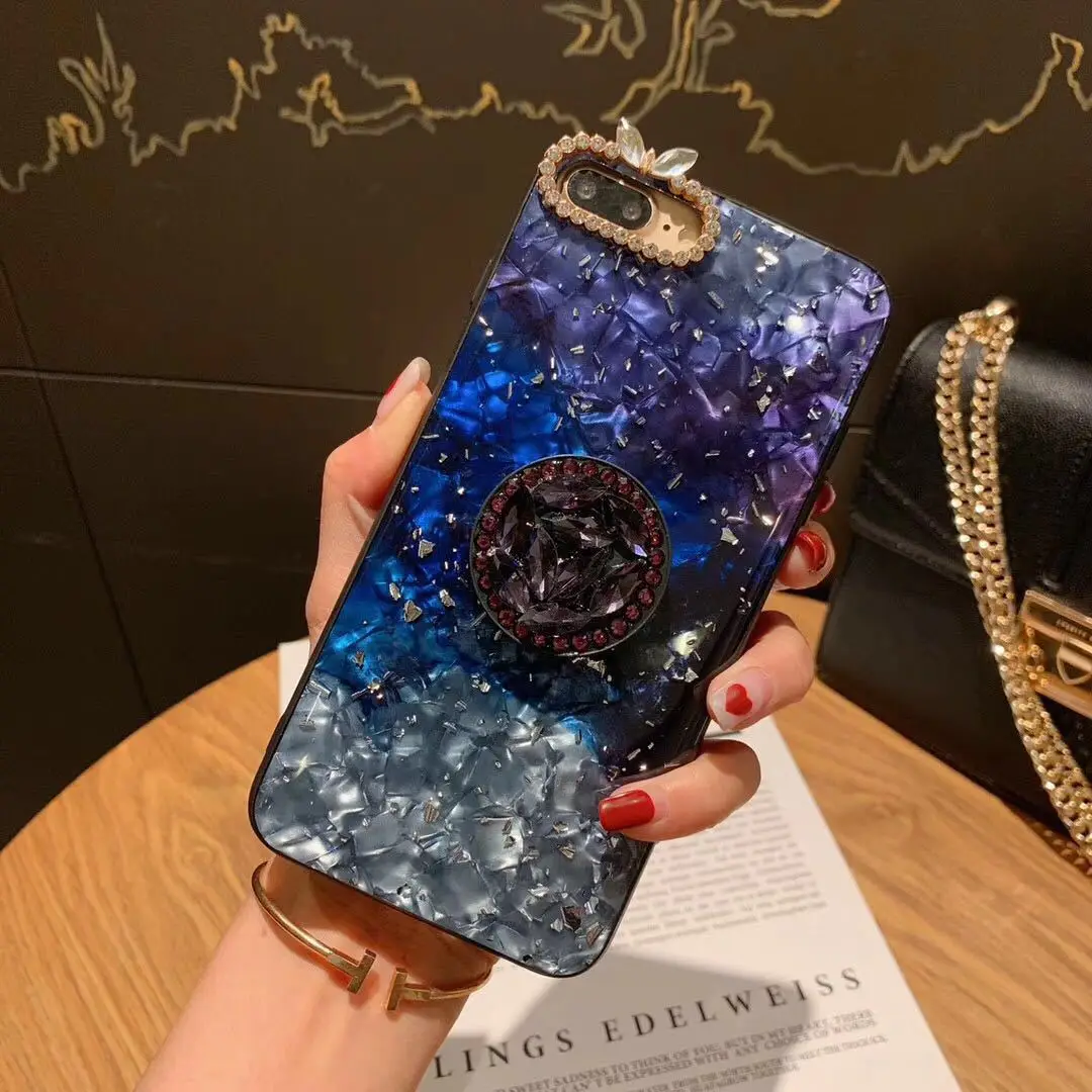 Чехол подставка для телефона iPhone XS MAX XR X i8 Plus i7 роскошный чехол со стразами Ins 6 6s с