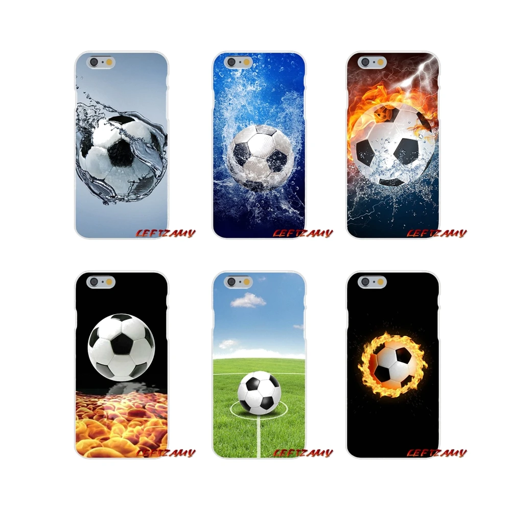 Football Soccer Ball on water burning fire Transparent Soft Skin Cover For Samsung Galaxy A3 A5 A7 J1 J2 J3 J5 J7 2015 2016 2017 | Мобильные