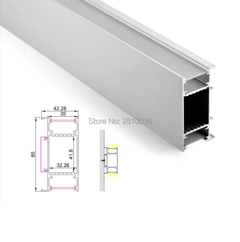 10x1 м Наборы для ухода за кожей/серия 3 слоя алюминиевого профиля для led подсветкой и светодиодные полосы монтажный канала для стене вверх и вниз огни