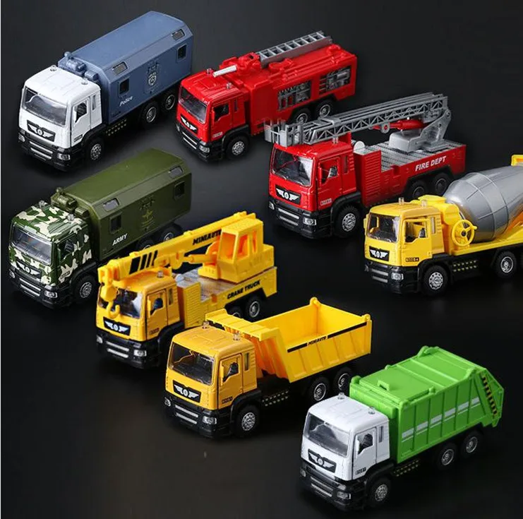 

High Simulation alloy engineering vehicle model, 1: 50 alloy pull back toys, musical&flashing,truck toy vehicles, free shipping