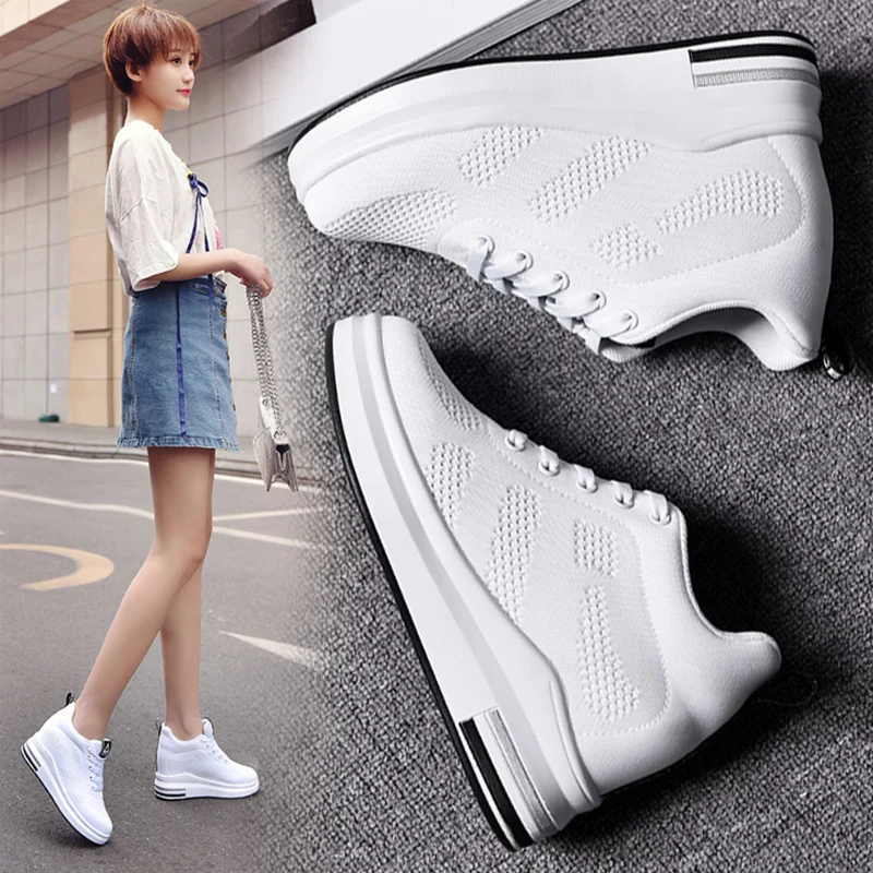 

Tleni sneakers 2019 women hollow new women's running shoes wild increase shoes summer breathable large size sports shoes ZD-151