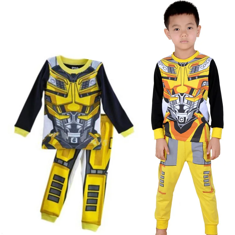 2015 Children clothing Transformer Bumblebee Boys Kids sleepwear ...