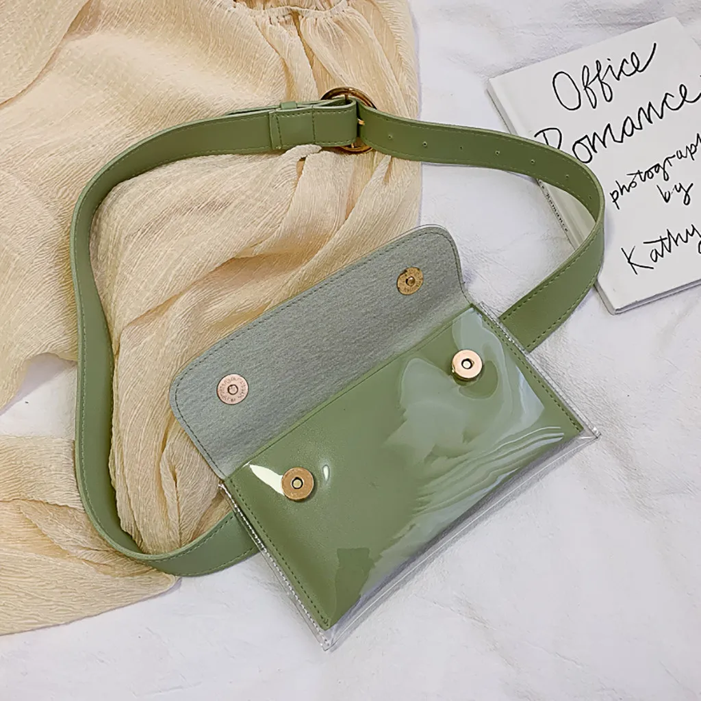 Sleeper# W401 Новая модная женская прозрачная простая сумка через плечо, сумка на пояс, soldi цвет, маленькая Повседневная сумка