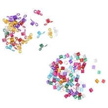 130 шт./компл. разноцветные резинка для волос дреды в виде скрученной косы парик Подвески весенние ювелирные кольца