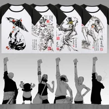 Одна штука, футболка, японское аниме, Roronoa Зоро, Луффи, косплей, рисунок тушью, футболки, топы, новые летние футболки с коротким рукавом реглан