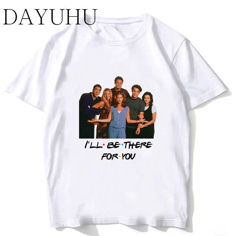 

friends tv Fashion Brand Streetwear Male T-shirts Print White T Shirt Fitness Graphic tshirt men MR450