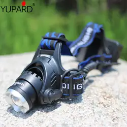 YUPARD XM-L T6 светодиодный кемпинг рыбалка huntingoutdoor спортивный налобный фонарь свет + Зарядное устройство + 2x18650 2200 mAh аккумуляторная батарея