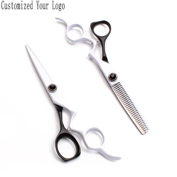 

50Pcs Wholesale 6.0" Engraving Logo 440C Cutting Scissors Thinning Shears Salon Barber Scissors Professional Hair Scissors C9016