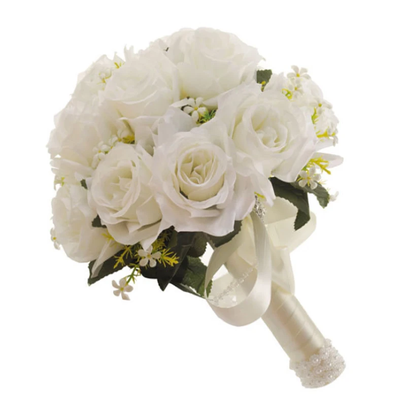 

Handmade Flower Accessories Silk Bouquet Wedding Bouquets Festive Party Supplies Wedding Flower Decorations Bridesmaid Fake Rose