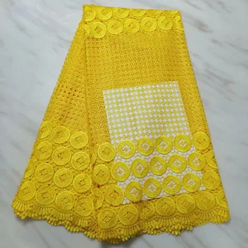 

single pure color water soluble lace embroidery net fabric for dress material,5yards high quality tissu broderie africain suisse