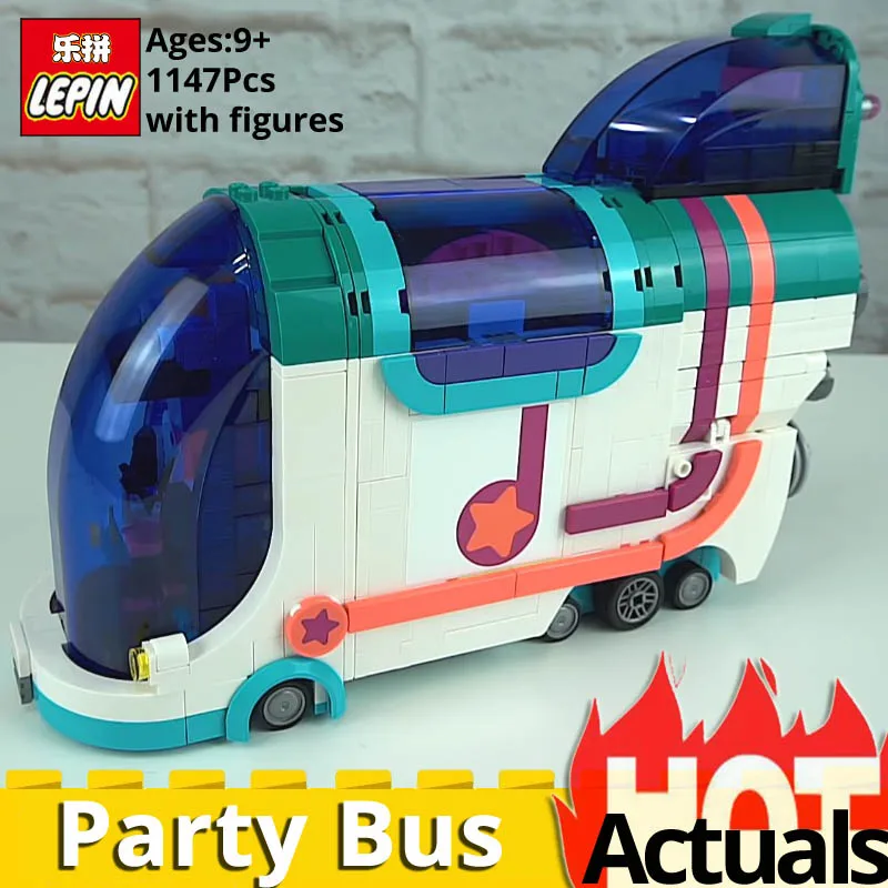 

2019 LEPIN 45007 Pop-Up Party Bus Compatible legoINGly Movie 2 70828 set Deformation car toy Building Blocks Brick birthday gift