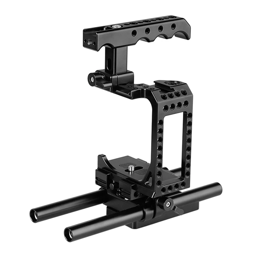 CAMVATE DSLR камера половина клетки комплект с верхней ручкой для сыра и QR опорная