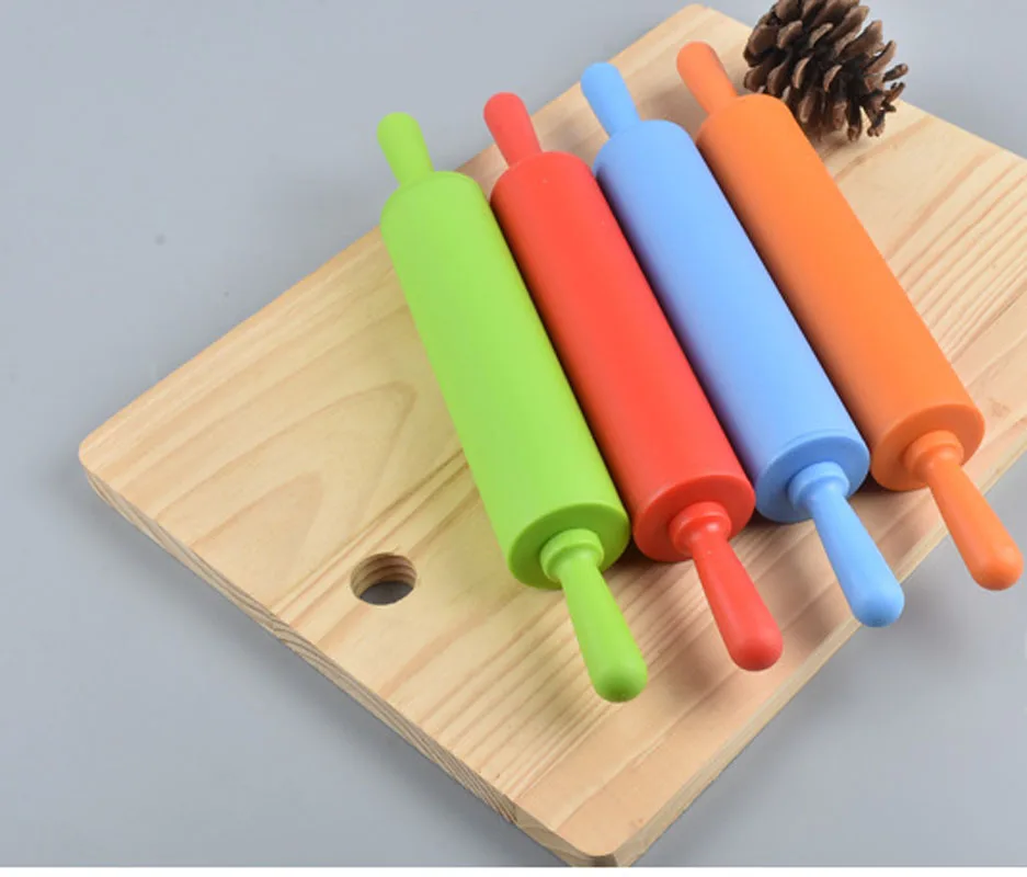 

1PCS 18CM Silicone Pattern Rolling Pin Cake Embossing Roller Sugarcraft Decorating Rolling Pin DIY Kitchen Baking Tools