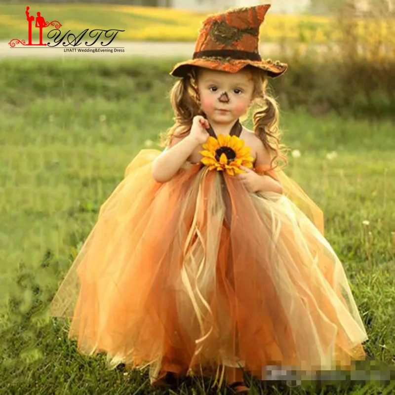 flower girl dresses with sunflowers