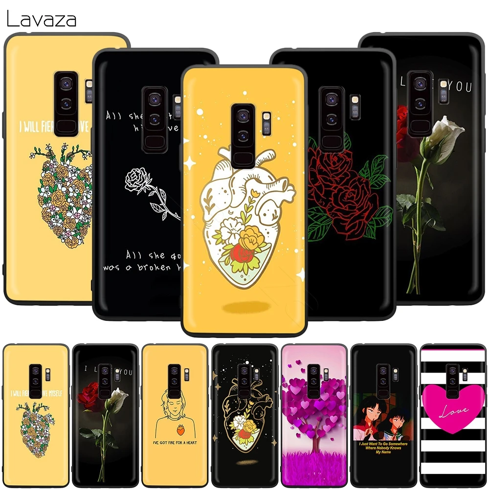 Чехол Love Heart Rose для Samsung Galaxy S20 S10 S9 S8 S7 S6 Plus Note 9 8 M30 M20 M10 Edge Lite Ultra | Мобильные телефоны
