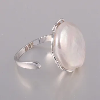 

2020 New Natural Pearl Ring Baroque Jewelry Female Wholesale Open Ended Ring for Women