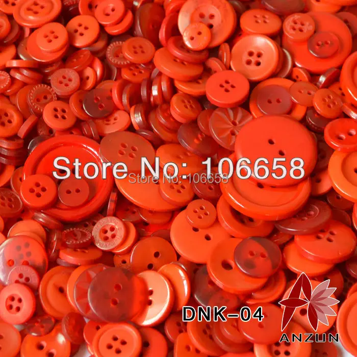 

100g Mixed Button Approx 220pcs Scrapbooking Buttons Picture Materials Fashion Fastener for Craft And DIY Button Red