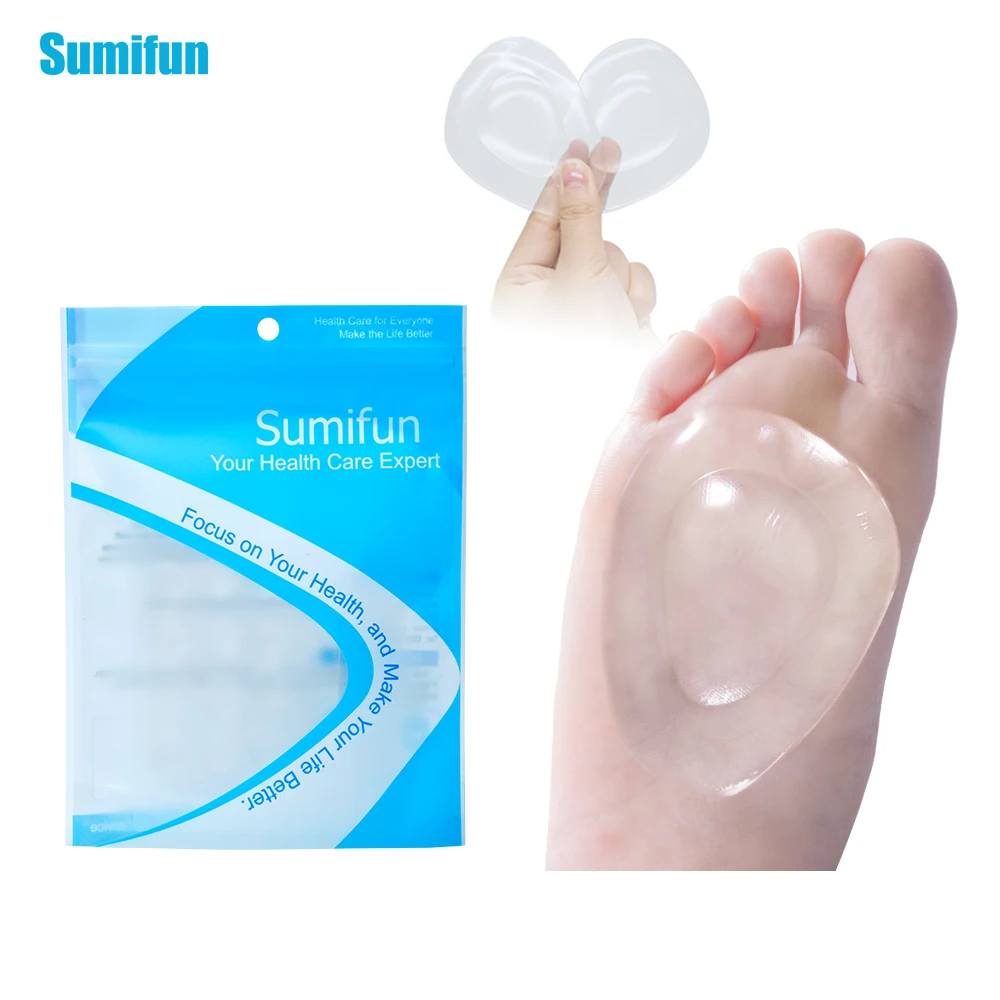 

2pcs Sumifun GEL Before Palm Pad Cushion Pad Heels Mat Before Female Half Thick Transparent Non-slip Soles Cushion Soft C1424