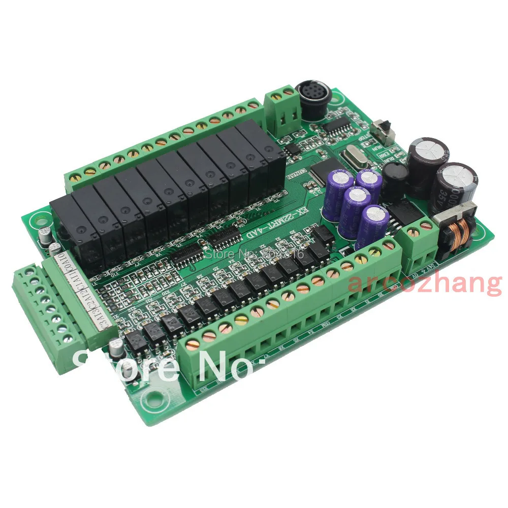 FX1S 22MR 4AD PLC controller board 12DI 10DO 4AI 4 Analog Input RS484 Modbus compatible