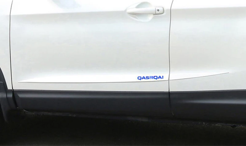 Накладки на боковые двери из нержавеющей стали и хромированной для Nissan Qashqai 2014 2015