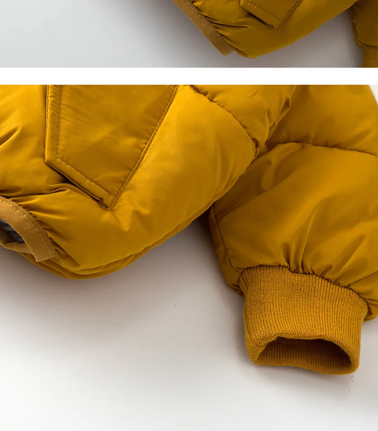 2018 Новые Детские зимняя куртка для мальчиков и девочек короткие зимнее пуховое пальто детская теплая верхняя одежда с капюшоном