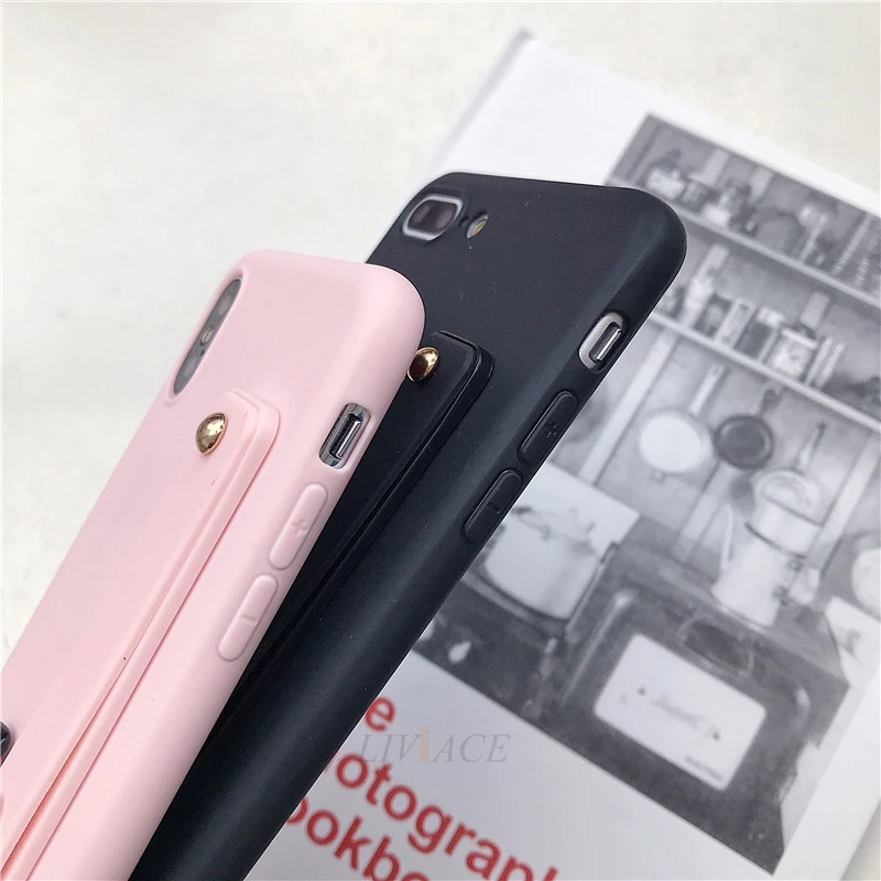 Чехол на запястье для iphone x xr xs max силиконовые чехлы с ремешком руку 8 7 6 6s plus 5 se