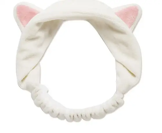 

New Cute soft cartoon cat ears headband women hair band fit for washing face and making up head-ware for girls