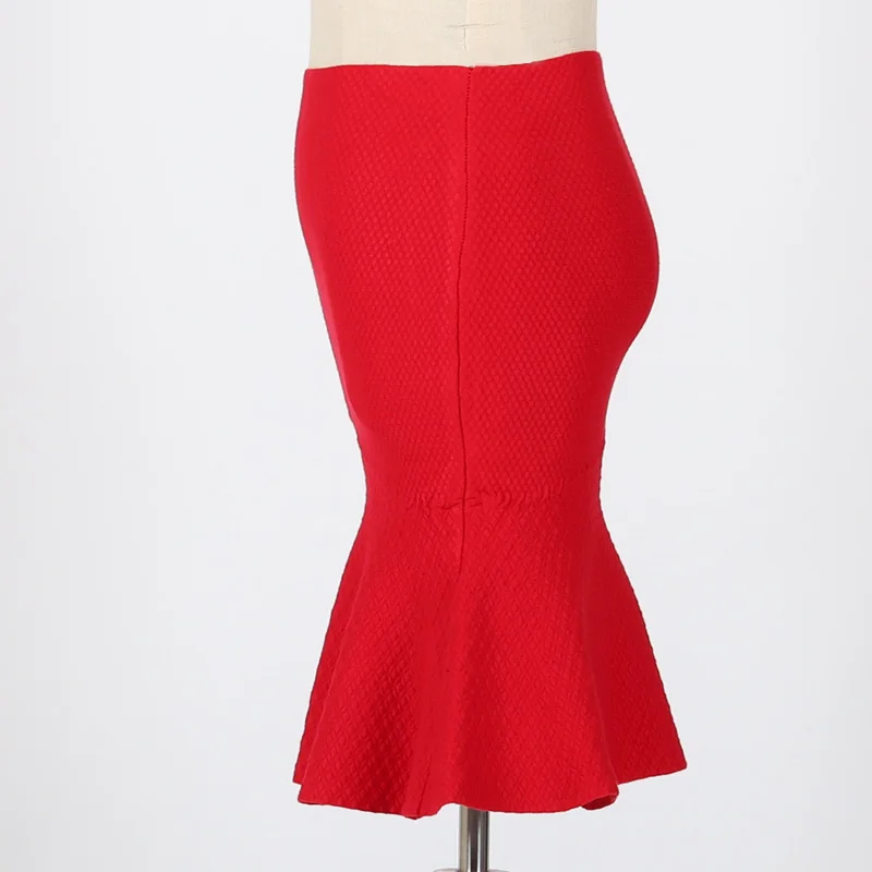 Женская винтажная юбка с оборками H Han Queen Повседневная Эластичная высокой талией
