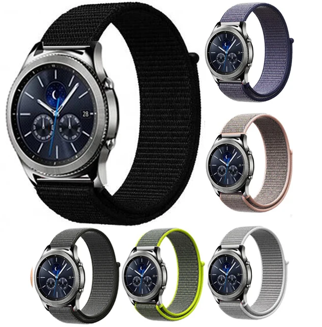 22 мм 20 нейлон петля для samsung Шестерни S3 s2 Спорт Frontier классические часы Band huami amazfit bip