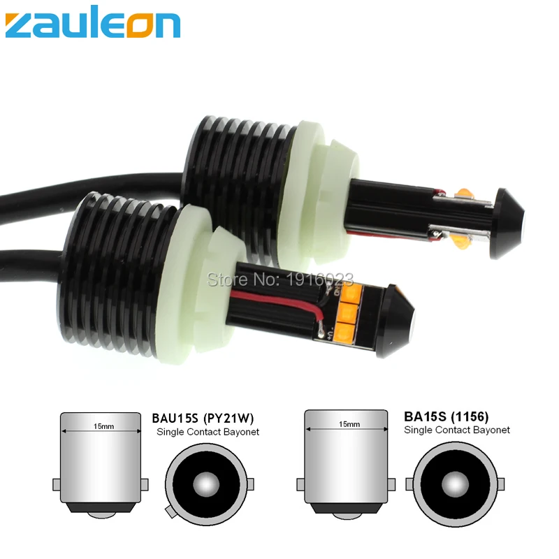 Zauleon 2 шт. без ошибок 1156 BA15S 1056 BAU15S PY21W P21W Высокая мощность 30 Вт желтый светодиодный светильник без мерцания CANBUS поворотник лампа