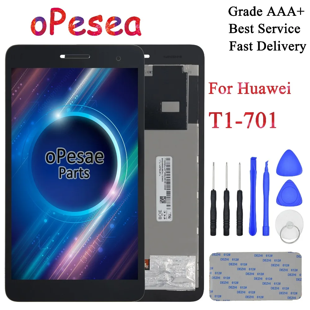 OPesea 7,0 ''для huawei Honor Play Mediapad T1-701 T1 701U T1-701U Полный ЖК-дисплей панель сенсорный экран дигитайзер стекло в сборе