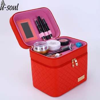 

Women Cosmetic Box Designer Portable Makeup Cosmetic Bag For Women 2019 Large Capacity PU Cosmetic Bag Women Dedicated A10390