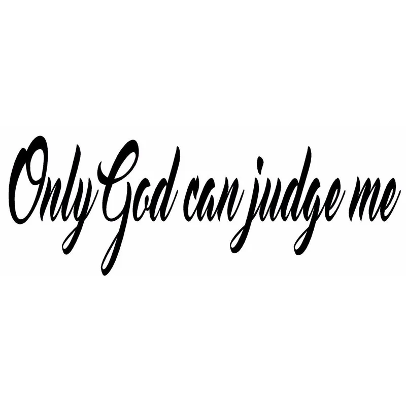 

20.3*7.2CM ONLY GOD CAN JUDGE ME Funny Car Styling Stickers Art Font Vinyl Car Decals Covers Black/Silver C9-0323