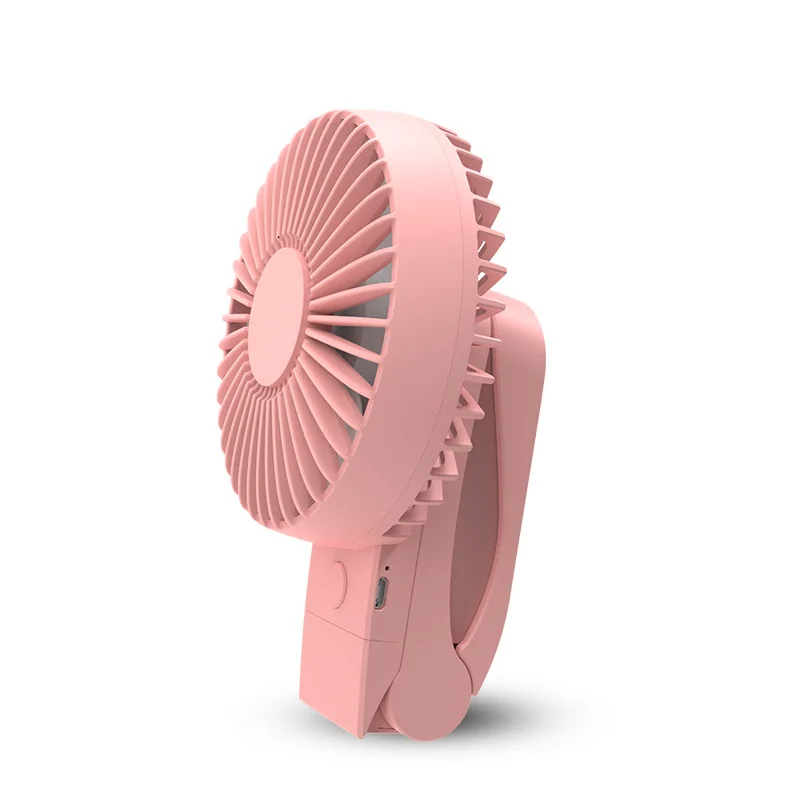 Портативный охлаждающий мини-usb вентилятор 4000 мАч, 4 скорости, вращение на 360 градусов, перезаряжаемый воздушный вентилятор, зарядка через Usb, Настольный зажим Fa - Цвет: Pink