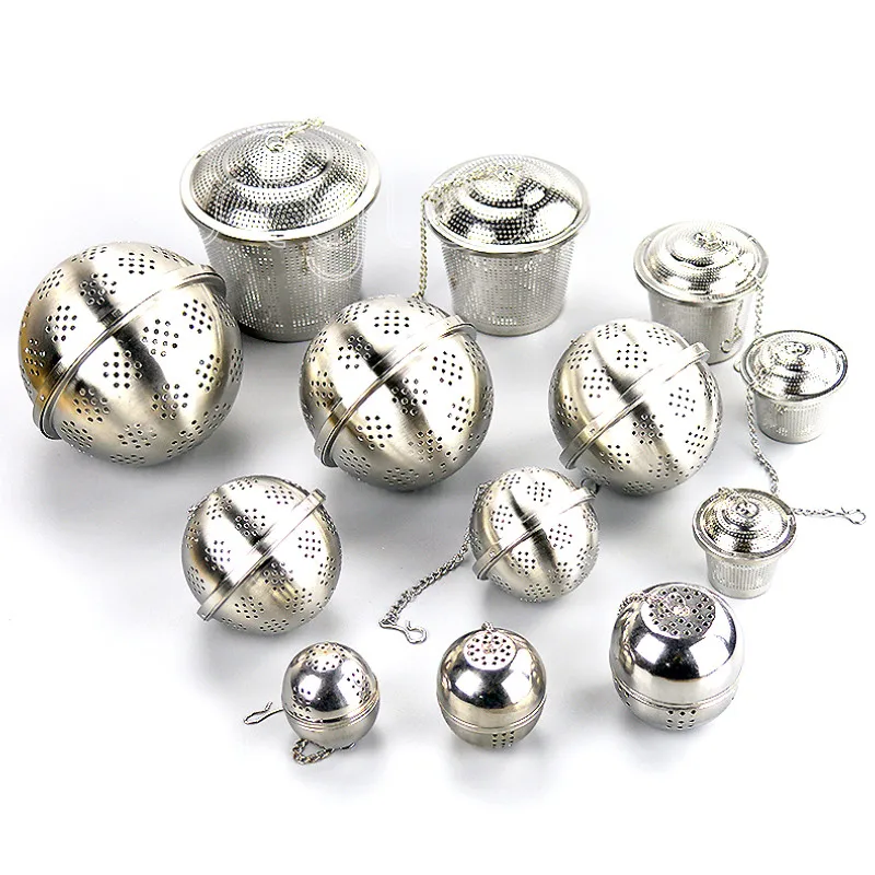 round Stainless steel silverteaball- 6usd  (6)